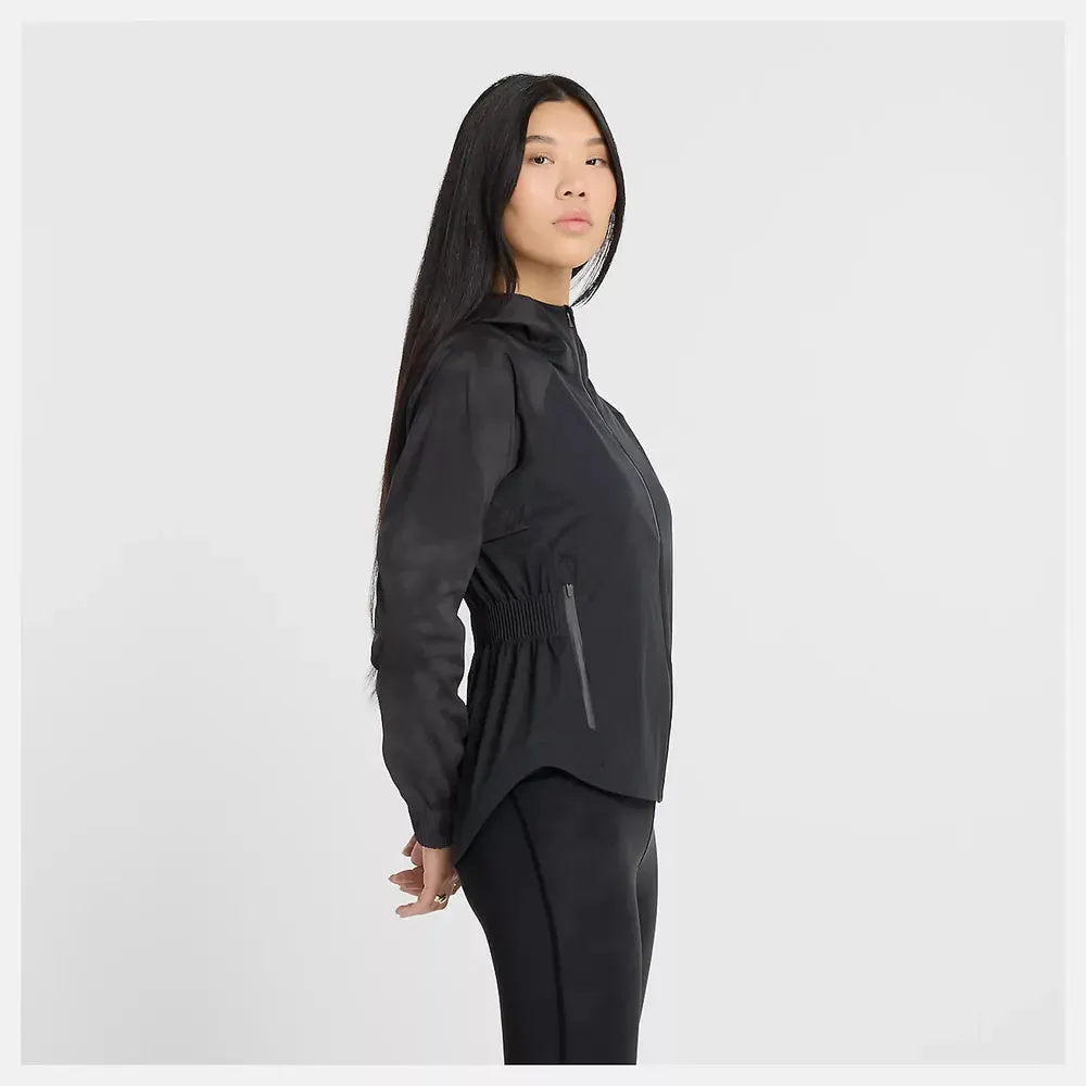 Womens Reflective Woven Jacket - Blacktop