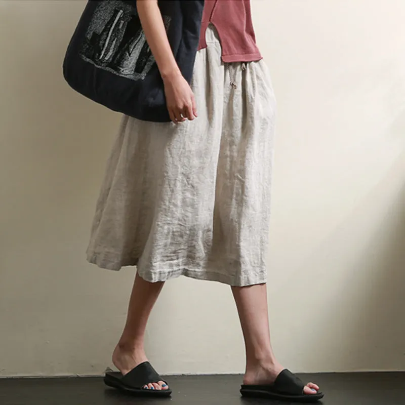 Women's Skirts Summer Linen Skirt  GU98402