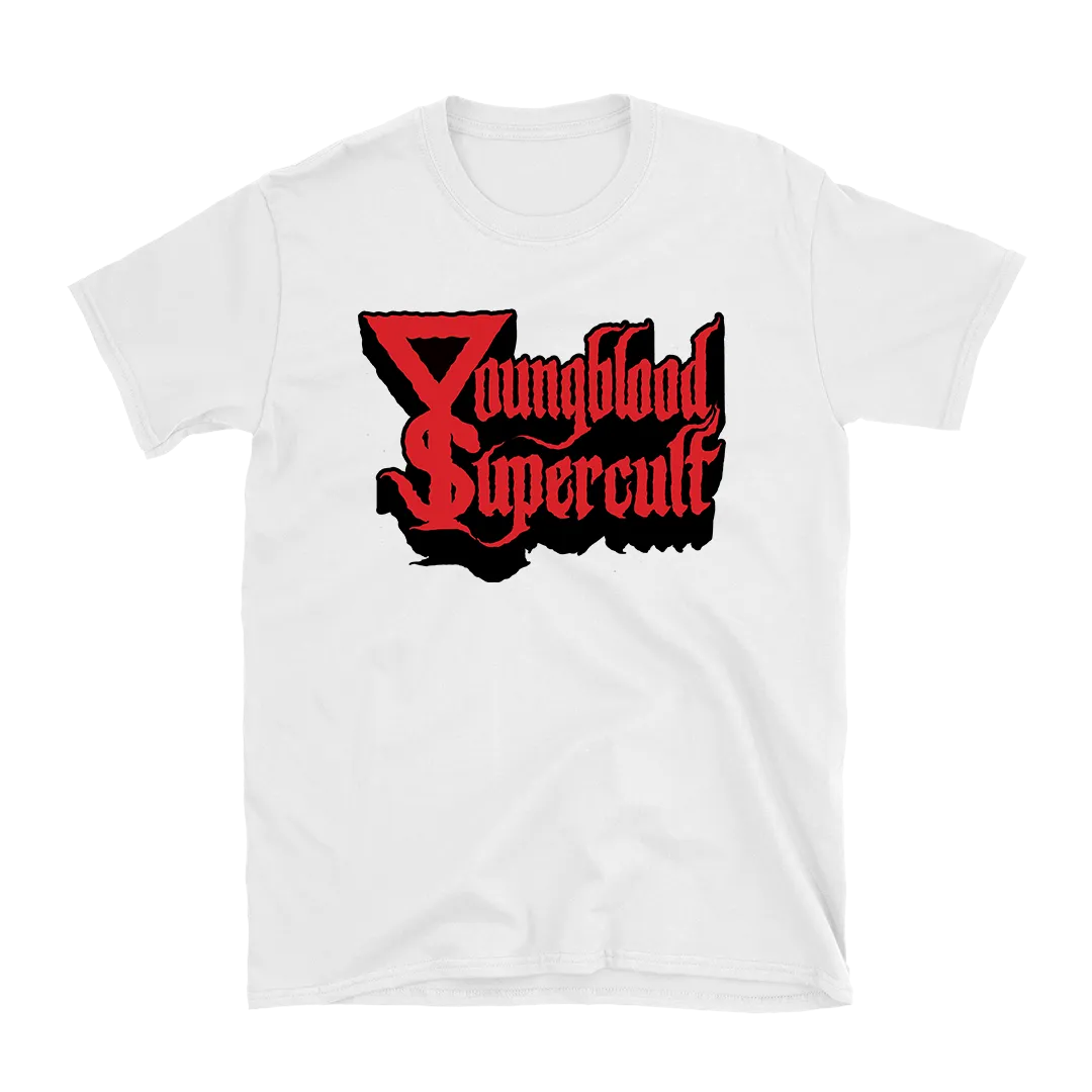 Youngblood Supercult - Black & Red Logo & Symbol T-Shirt - White